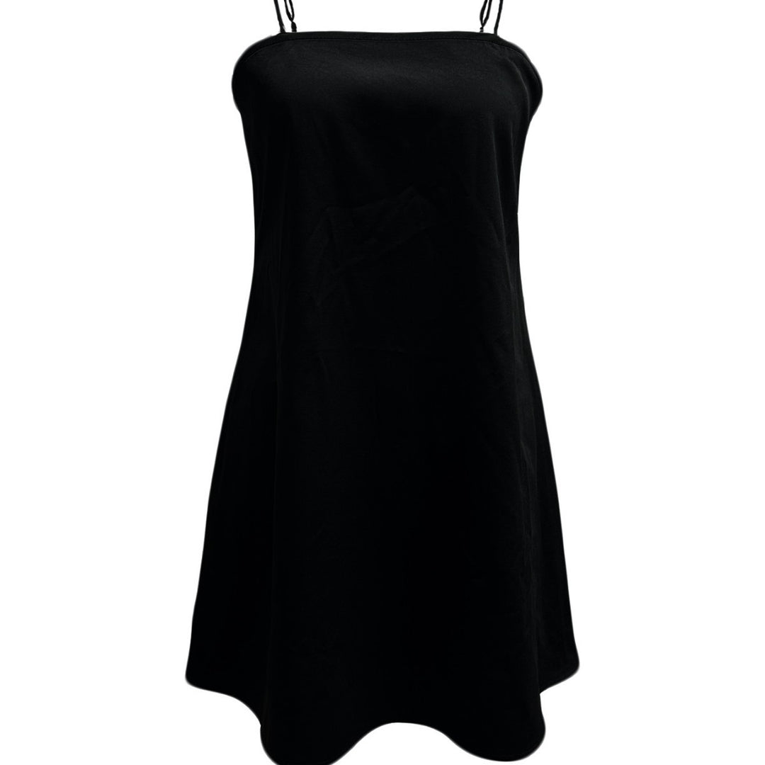 Damen luftiges Sommerkleid mit schmalen Trägern und lässigem Schnitt EB