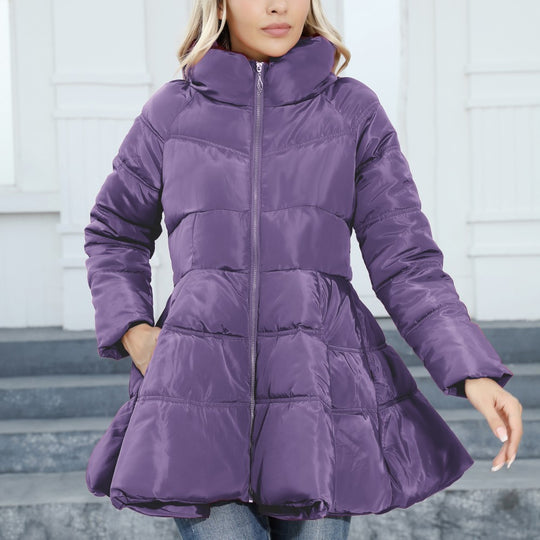 Damen gesteppte Winterjacke mit hochschließendem Kragen EB