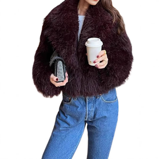Damen Kunstpelzjacke im modischen Oversized-Schnitt EB