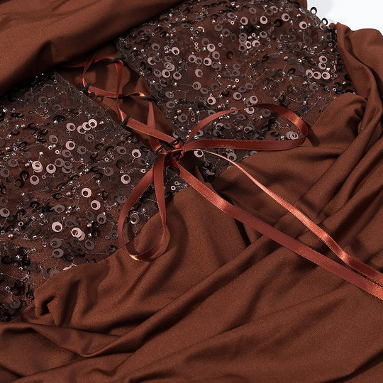 Damen Langärmliges Wickelkleid mit raffiniertem Drapé EB
