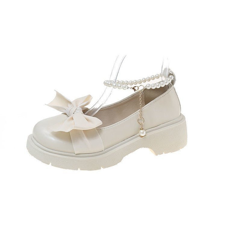 Damen Elegante Plateauschuhe mit dekorativem Schleifendetail EB