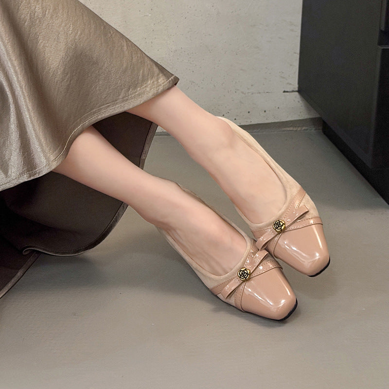 Damen Ballerinas mit dekorativem Schleifen-Detail und eleganter Applikation EB
