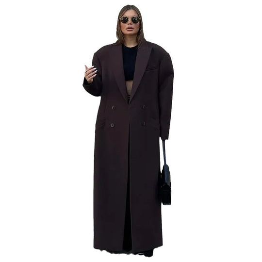 Damen Oversized Wollmantel EB