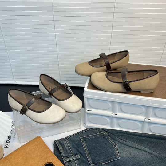 Damen Ballerinas mit modischem Riemen und ergonomischer Innensohle EB