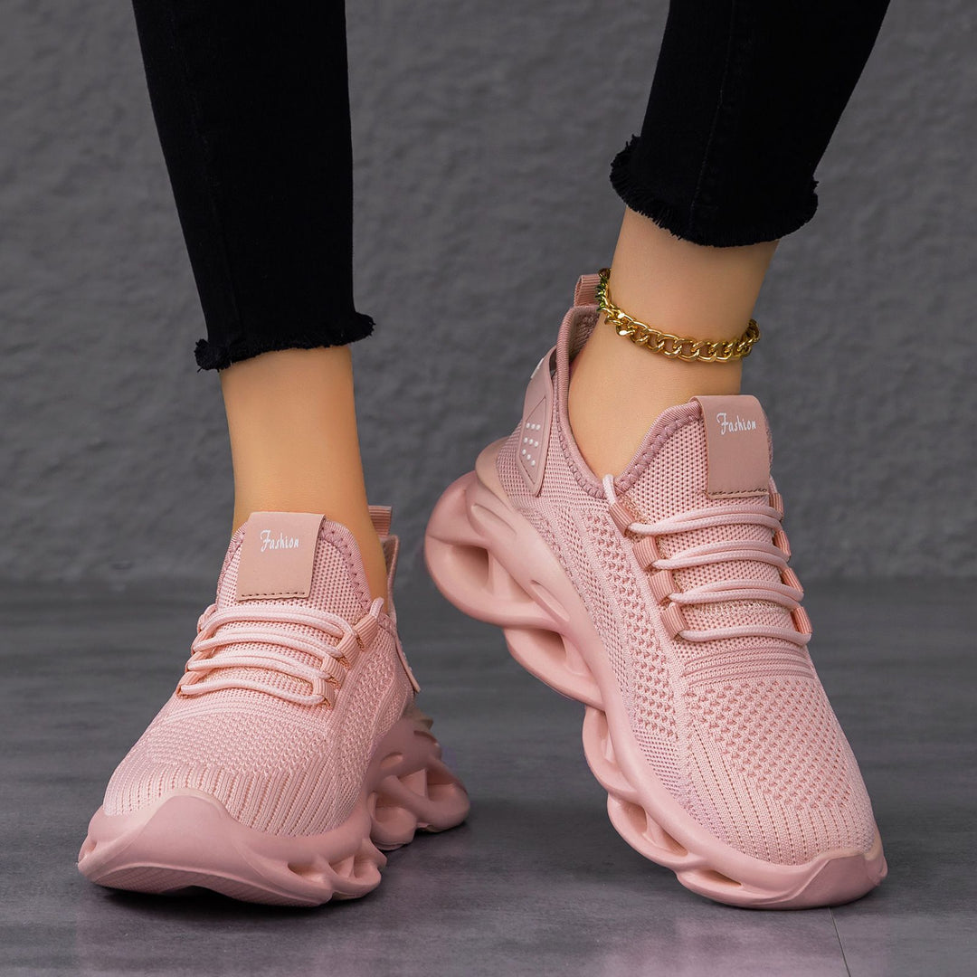 Damen Leichte und atmungsaktive Sport-Sneaker mit dämpfender Sohle EB