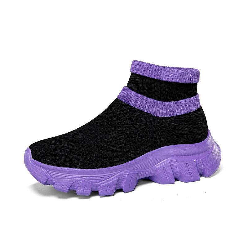 Damen Hochleistungs-Laufschuhe mit atmungsaktiver Strick-Oberfläche und rutschfester Sohle EB