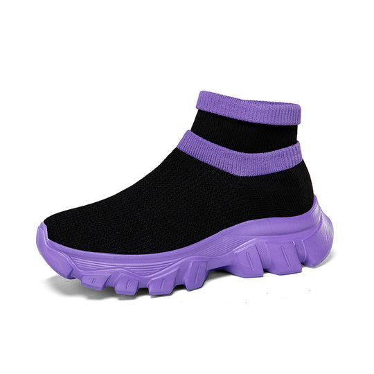 Damen Hochleistungs-Laufschuhe mit atmungsaktiver Strick-Oberfläche und rutschfester Sohle EB