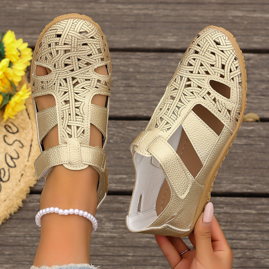 Damen Freizeit-Schuhe mit atmungsaktivem Design und verstellbarem Klettverschluss EB