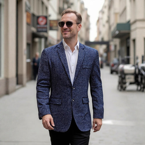 Herren eleganter strukturierter Freizeitblazer EB