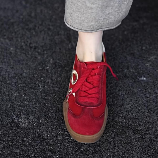 Damen modische Sneaker mit einzigartigem Schnürsystem und Komfortsohle EB
