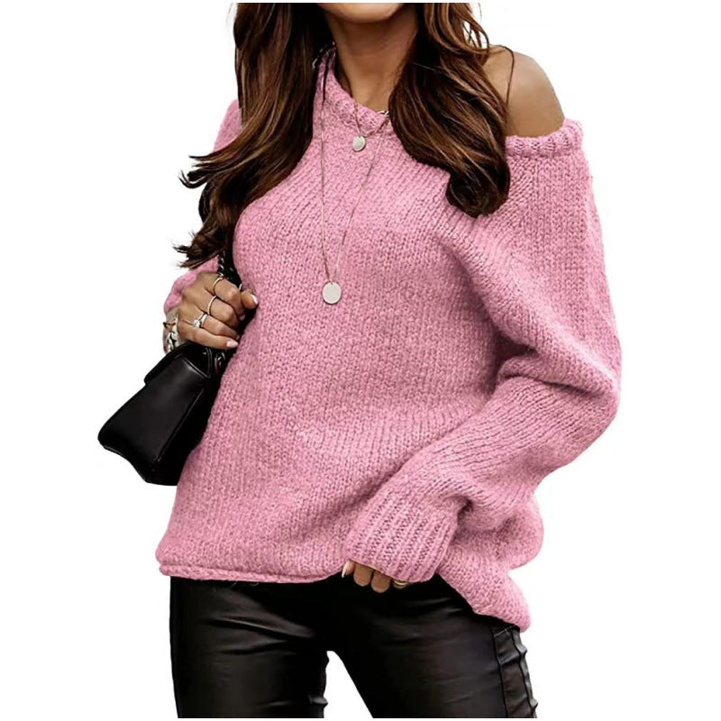 Damen Off-Shoulder Strickpullover EB