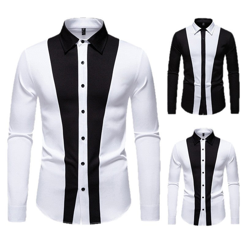 Herren Elegantes Hemd mit farbigen Kontrasteinsätzen EB