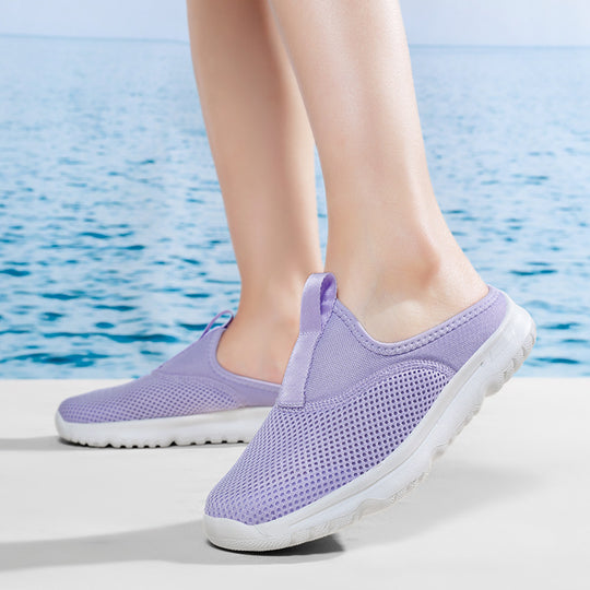 Damen nan leichte Schnelltrocknende Strand- und Pool-Slipper aus atmungsaktivem Wabenmesh mit flexibler profilierter Leichtsohle EB