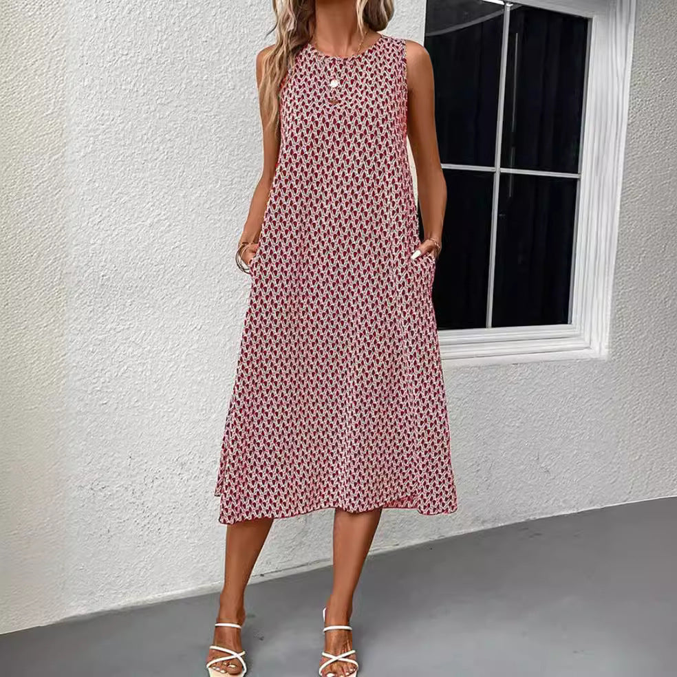 Damen lässiges Midi-Kleid mit asymmetrischem Schnitt und raffinierten Akzenten Heidi-Mode