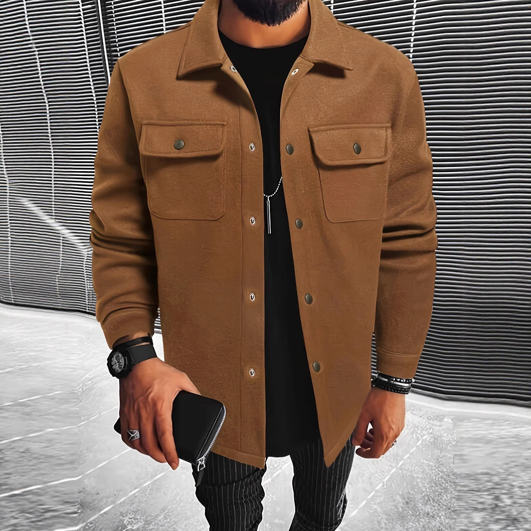 Herren Hemdjacke aus hochwertigem Wollmix EB
