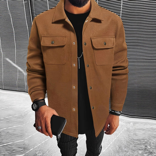 Herren Hemdjacke aus hochwertigem Wollmix EB