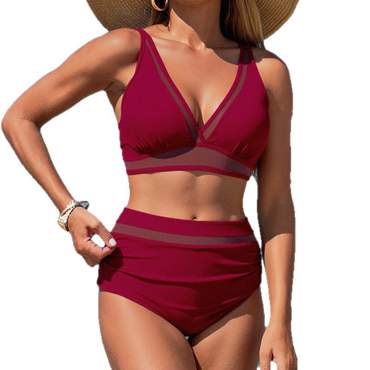 Damen Hochtaillierter Bikini mit vorgeformtem Oberteil EB