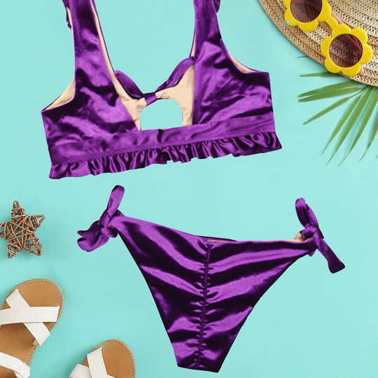 Damen Bikini-Set mit dezentem Cut-Out und Rüschendetails EB