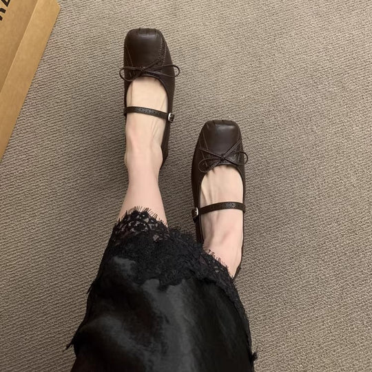Damen Ballerinas mit zierlicher Schleife und komfortablem Fußbett EB