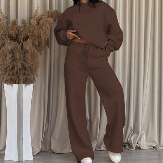 Damen nan lässiges Oversize Sweatshirt und weite Jogginghose Set EB
