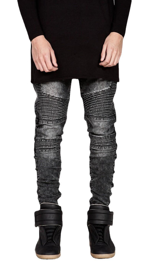 Herren Slim Fit Jeans mit strukturierten Steppnähten EB