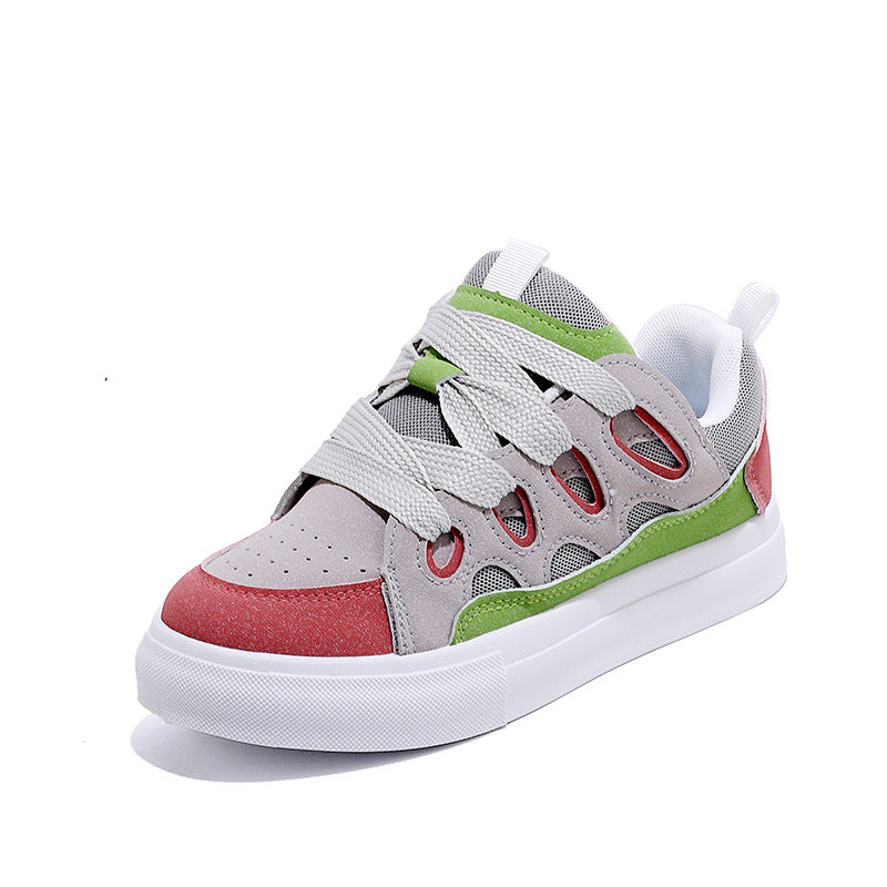 Damen modische Sneakers mit elastischen Schnürsystem und atmungsaktiver Oberfläche EB
