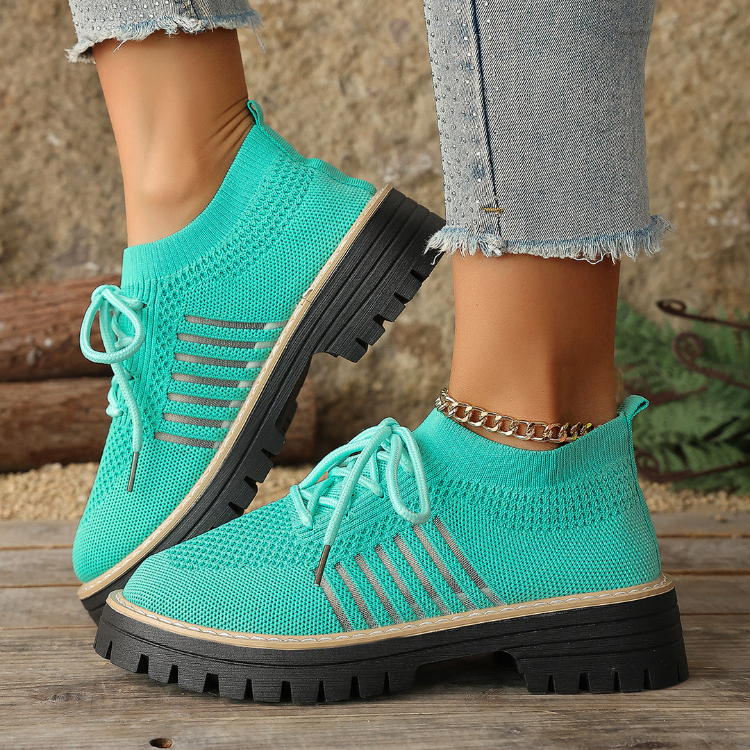 Damen luftige Sneakers mit rutschfester Sohle und atmungsaktivem Obermaterial EB