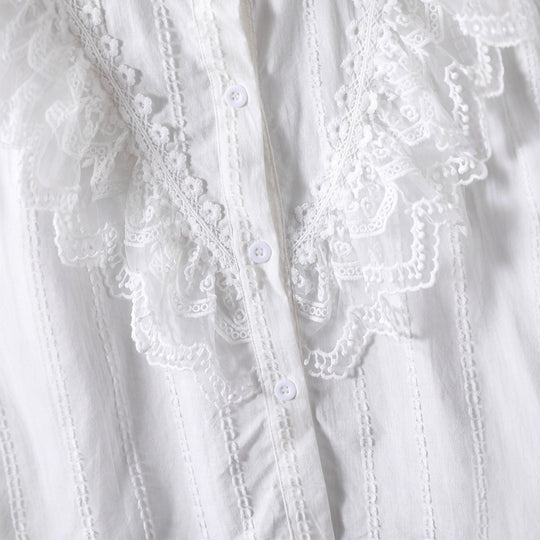 Mädchen Rüschenbluse mit eleganten Spitzenakzenten EB