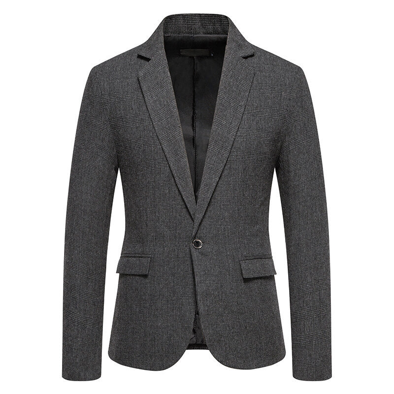 Herren eleganter Blazer mit feinem Karomuster EB