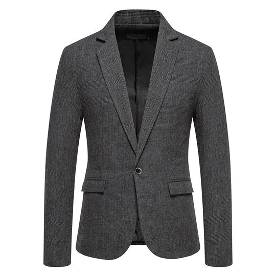 Herren eleganter Blazer mit feinem Karomuster EB