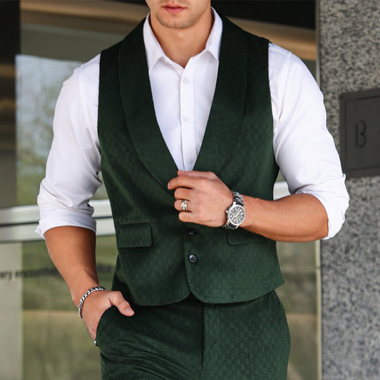 Herren elegante Weste mit strukturiertem Design und modernen Details EB
