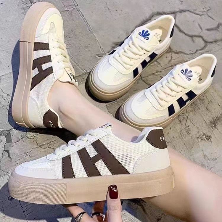 Damen modische Sneakers mit atmungsaktiven Mesh-Einsätzen EB