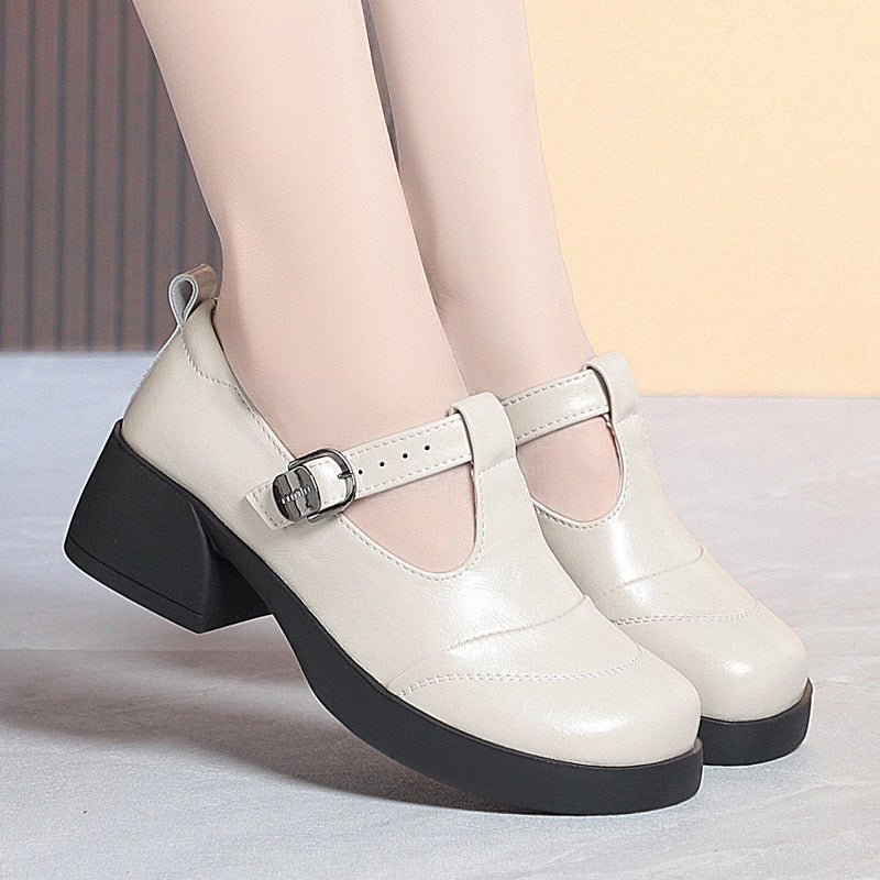 Damen Riemchenpumps mit stabilem Blockabsatz und modischem Riemchen EB