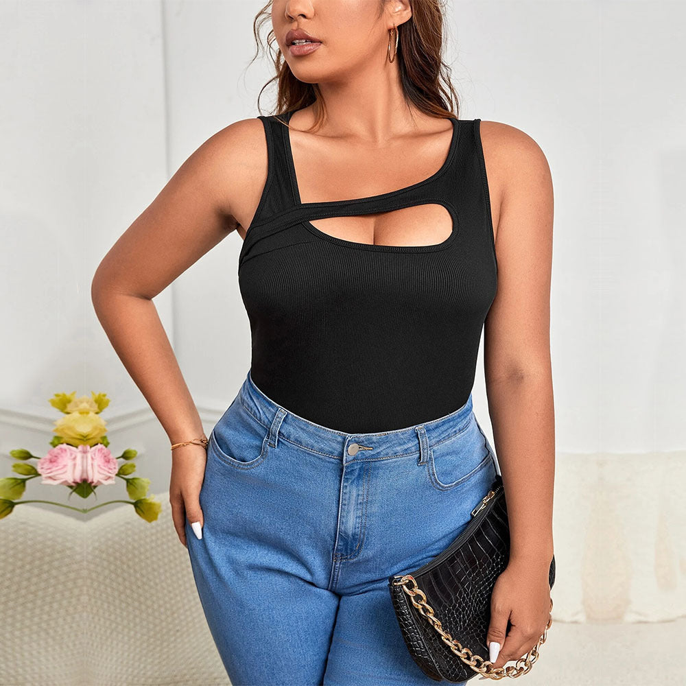 Damen Body mit asymmetrischem Cut-Out und komfortablem Schlangenprint EB