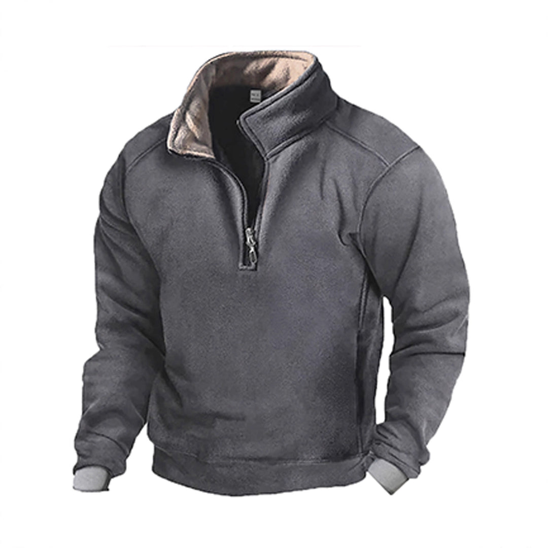 Herren Fleece Sweatshirt mit Stehkragen EB