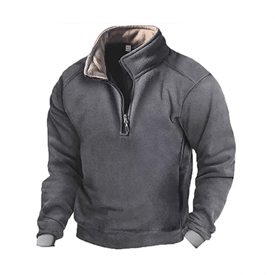 Herren Fleece Sweatshirt mit Stehkragen EB