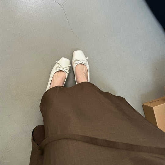 Damen elegante Ballerinas mit komfortablem Fußbett und verspieltem Schleifen-Detail EB