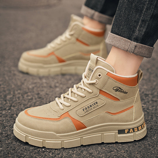 Damen Modische High-Top Sneakers mit dämpfendem Sohlenprofil und strapazierfähigem Obermaterial EB