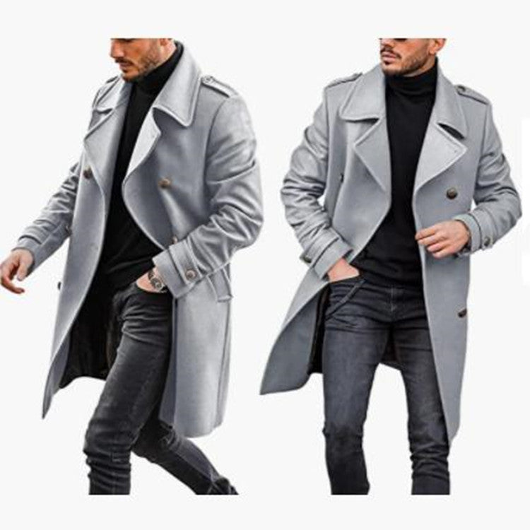Herren eleganter Trenchcoat mit modernem Schnitt und praktischen Details EB