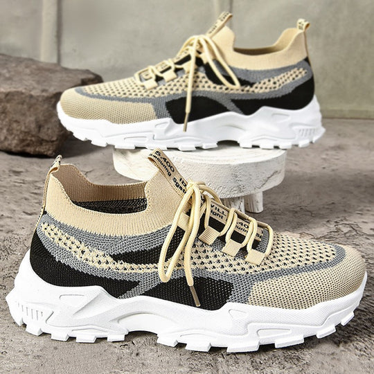 Damen Atmungsaktive Fitness-Sneaker mit flexiblem Netz-Obermaterial EB
