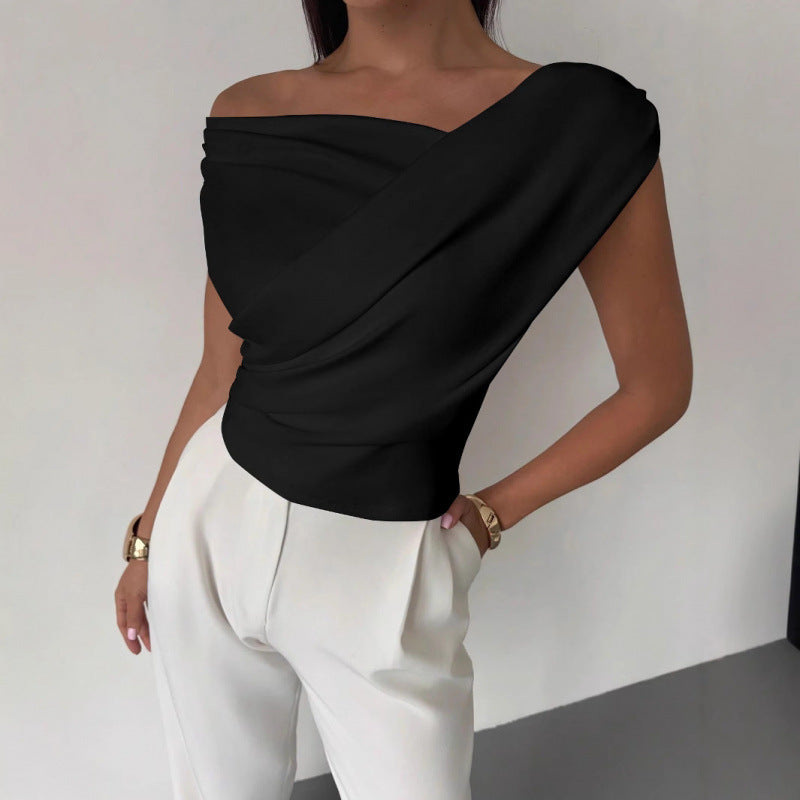 Damen Wickeloberteil mit weichem Stoff und elegantem Design EB
