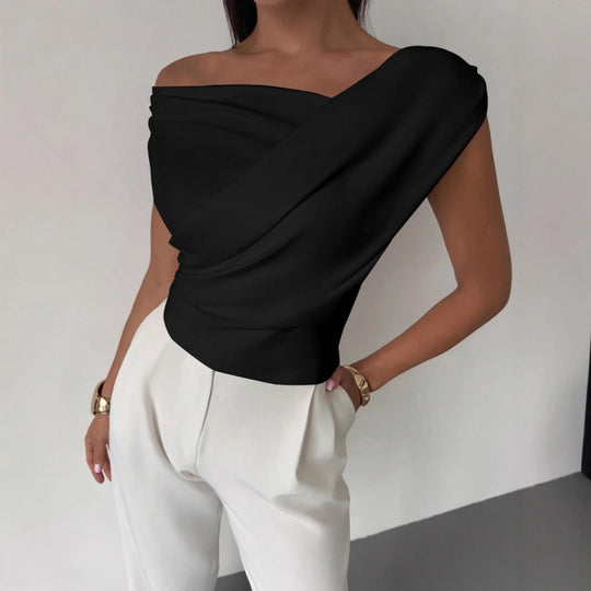 Damen Wickeloberteil mit weichem Stoff und elegantem Design EB