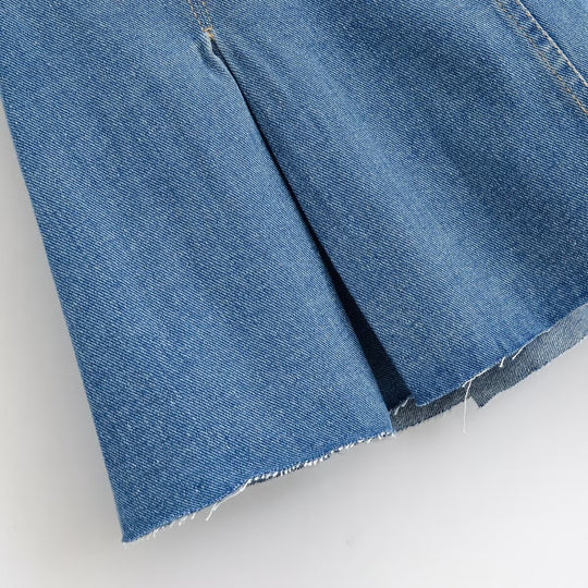 Damen Jeansrock mit lässigem A-Linien-Schnitt und dezenten Falten EB