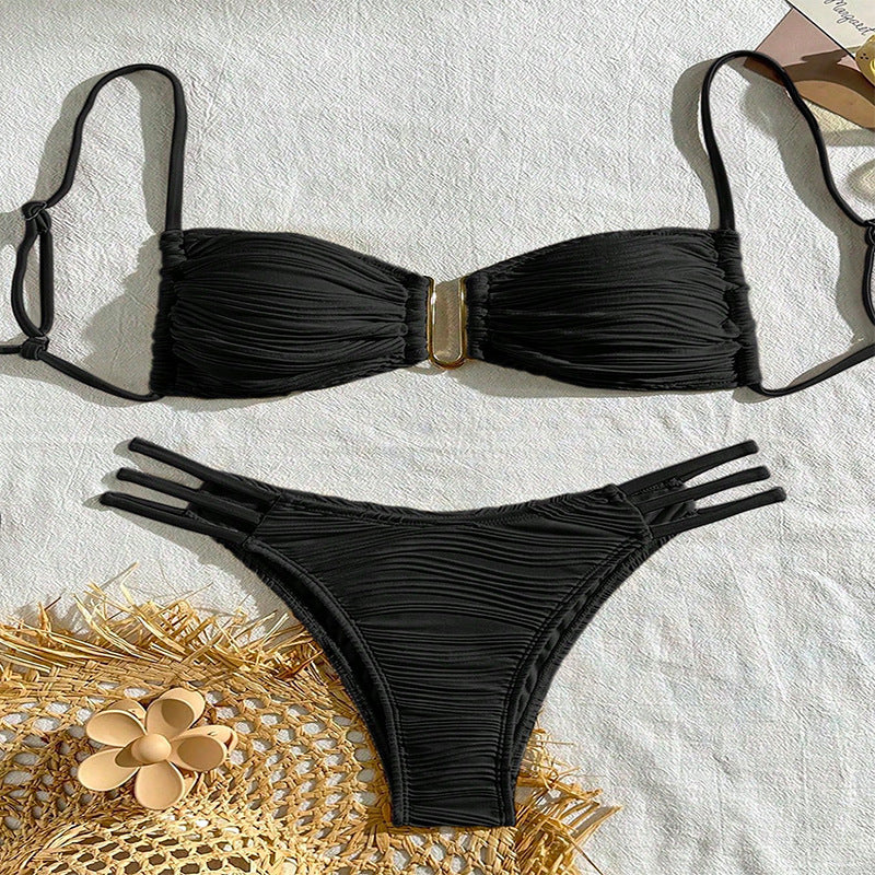 Damen Push-Up Bikini mit raffinierten Rüschendetails EB