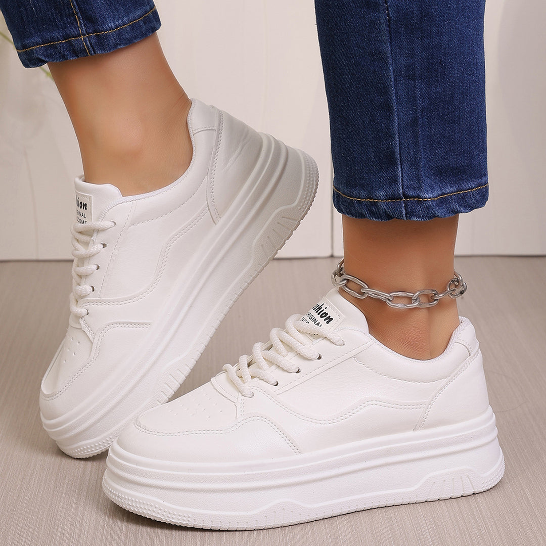 Damen Plattform-Sneaker mit sportlichem Design und trendiger Sohle EB