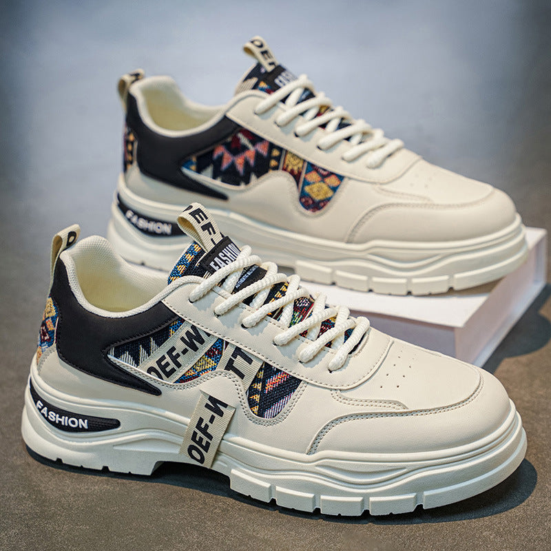 Damen Modische Chunky Sneakers mit einzigartigem Grafikdesign und rutschfester Sohle EB