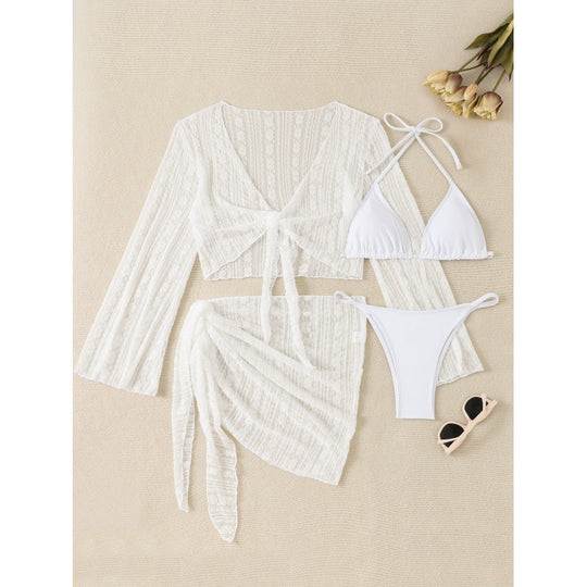 Damen Bikiniset mit luftiger Wickeljacke EB