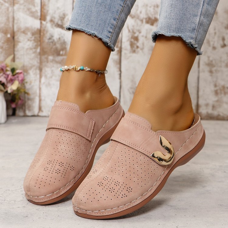 Damen Perforierte Komfort-Clogs mit Orthopädischer Einlegesohle EB