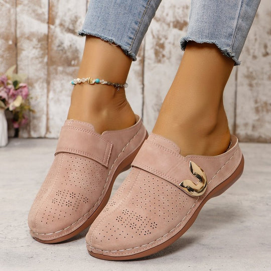 Damen Perforierte Komfort-Clogs mit Orthopädischer Einlegesohle EB