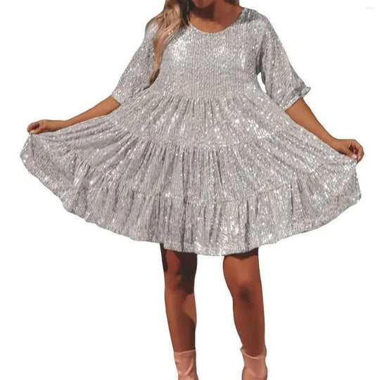 Damen Abendkleid mit funkelnden Pailletten EB